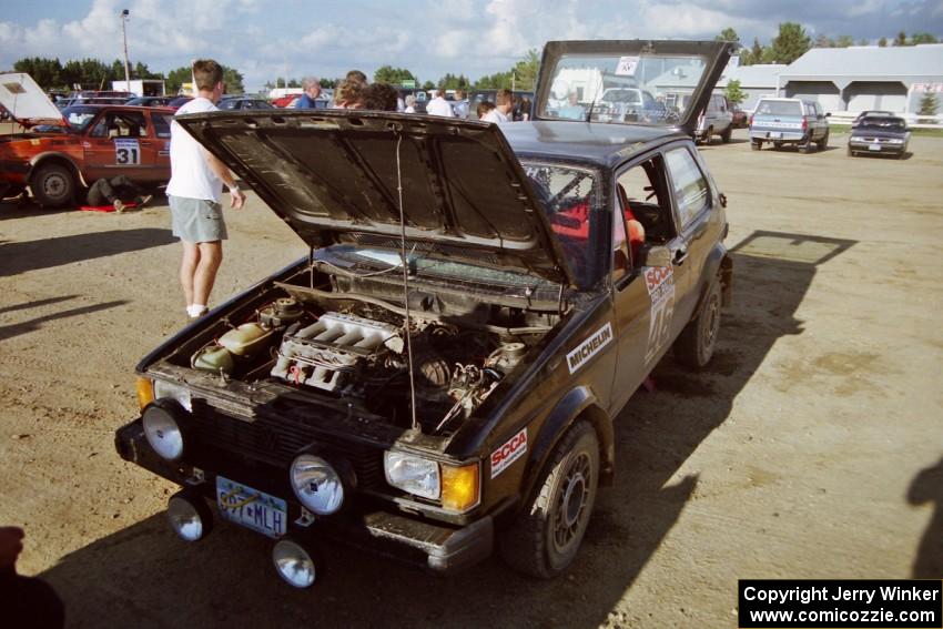 Aaron Hatz / Brendan Higgins VW GTI at Park Rapids service.