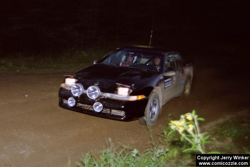 Cal Landau / Eric Marcus Mitsubishi Eclipse GSX on a night stage.