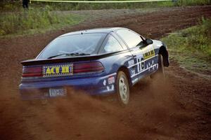Steve Gingras / Bill Westrick throw their Eagle Talon into a hard right on the practice stage.