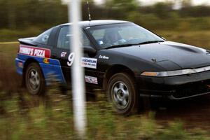 The Cal Landau / Eric Marcus Mitsubishi Eclipse GSX at a hard-right on the practice stage.