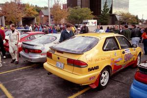 The Sam Bryan / Rob Walden SAAB 900 Turbo and Bruce Newey / Matt Chester Toyota Celica Turbo at parc expose.