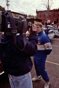 Steve Gingras is interviewed prior to the start of the event.