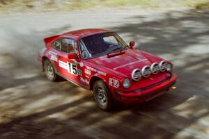 Mike Hurst / Rob Bohn take the final corner of SS2 in their Porsche 911.