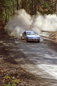 Bryan Pepp / Dean Rushford drift their Eagle Talon through one of the final corners of SS2.