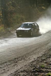 Richard Losee / Kent Livingston at speed on SS2 in their VW GTI.
