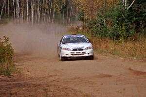 Paul Choiniere / Tom Grimshaw blast way from the start of Menge Creek I in their Hyundai Tiburon.