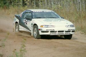 Bryan Pepp / Dean Rushford at speed in their Eagle Talon down the first straight of Menge Creek I.