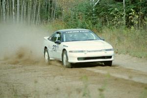Chris Czyzio / Eric Carlson at speed in their Mitsubishi Eclipse GSX on the first straight of Menge Creek I.