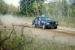 Mark Utecht / Paul Schwerin prepare to drift their Dodge Omni GLH-Turbo near the start of Menge Creek I.