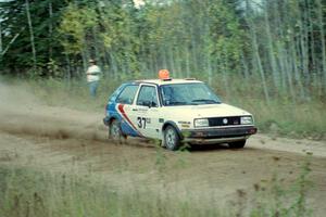 Eric Burmeister / Mark Buskirk come down the first straight on Menge Creek I in their VW GTI.