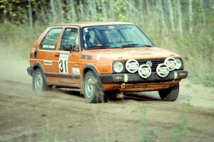 Doug Davenport / Al Kintigh at speed in their VW GTI on Menge Creek I.