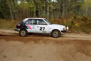 Marv Lummen / John Atsma at speed on Menge Creek I in their Dodge Omni GLH.