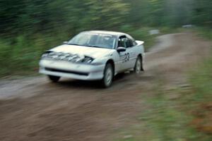 Chris Czyzio / Eric Carlson at speed in their Mitsubishi Eclipse GSX near the finish of Menge Creek II.