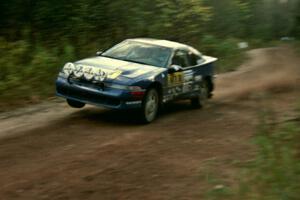 Steve Gingras / Bill Westrick hit the culvert near the end of Menge Creek II at speed in their Eagle Talon.