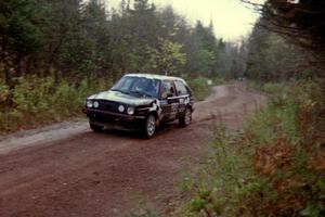 Richard Losee / Kent Livingston at speed near the finish of Menge Creek II in their VW GTI.