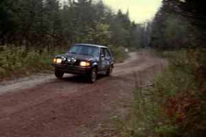 Mark Utecht / Paul Schwerin hit the culvert at speed in their Dodge Omni GLH-Turbo near the finish of Menge Creek II.