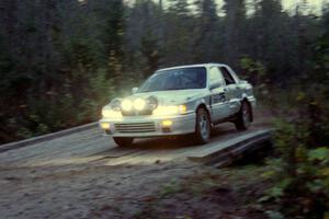 Bill Driegert / Hishin Shim sport fresh damage to the left-side of their Mitsubishi Galant VR-4.