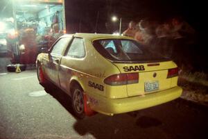 The Sam Bryan / Rob Walden SAAB 900 Turbo at the first Kenton service.