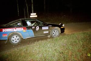 Cal Landau / Eric Marcus set up for a 90-right in their Mitsubishi Eclipse GSX.