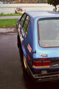 The Mark Utecht / Paul Schwerin Dodge Omni GLH-Turbo went off-road and wound up with the alignment tweaked.(2)