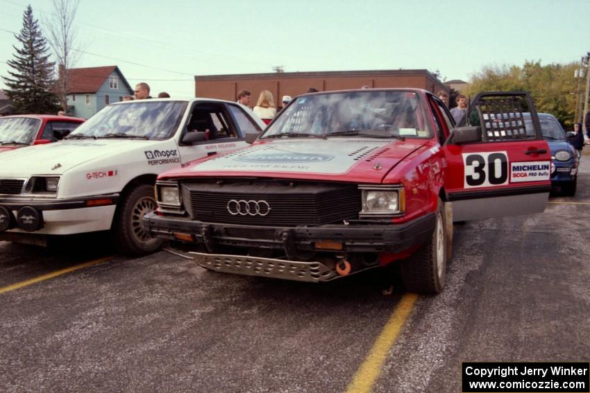 The Jon Kemp / Gail McGuire Audi 4000 Quattro and Henry Krolikowski / Cindy Krolikowski Dodge Shadow at parc expose.