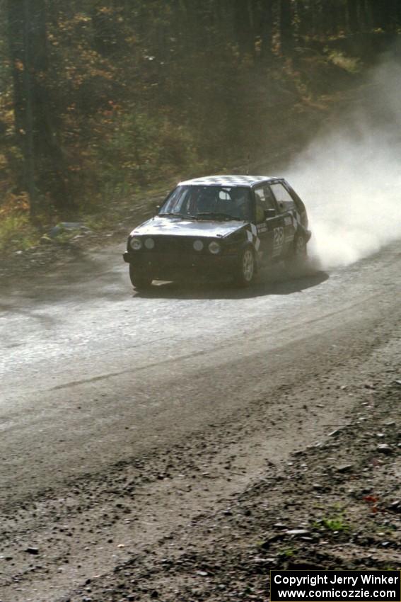 Richard Losee / Kent Livingston at speed on SS2 in their VW GTI.