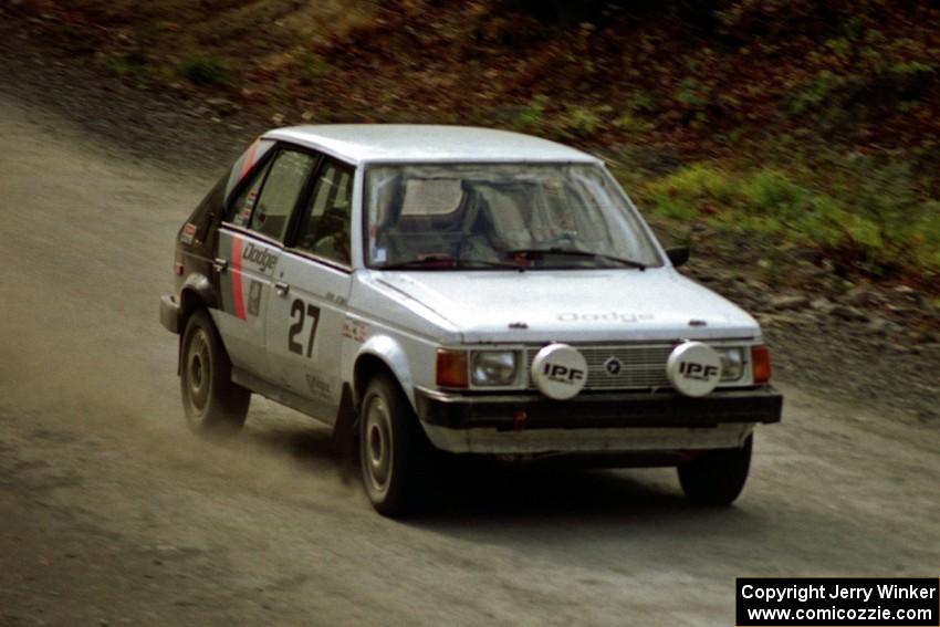 Marv Lummen / John Atsma at speed near the end of SS2 in their Dodge Omni GLH.