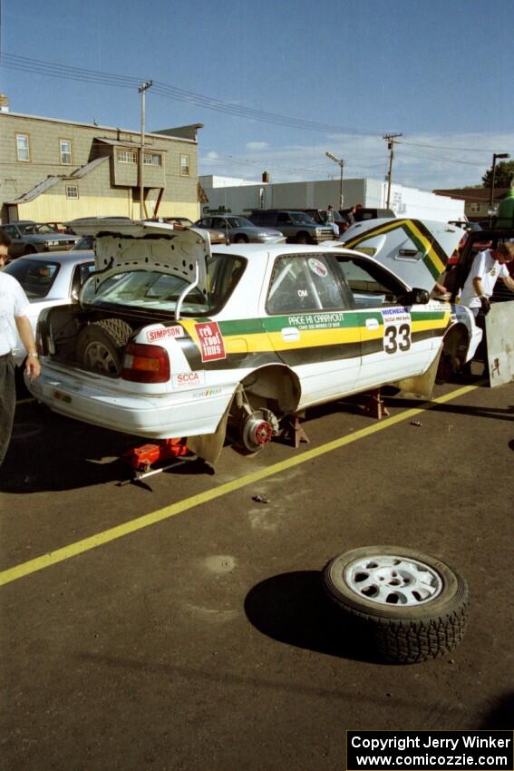 The Tom Ottey / Pam McGarvey Hyundai Elantra at L'Anse service.