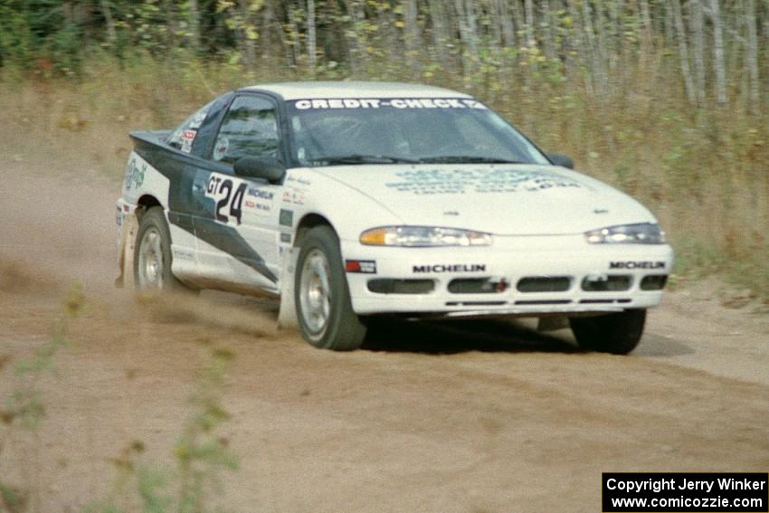 Bryan Pepp / Dean Rushford at speed in their Eagle Talon down the first straight of Menge Creek I.