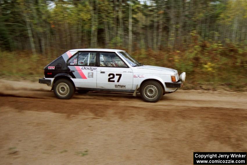 Marv Lummen / John Atsma at speed on Menge Creek I in their Dodge Omni GLH.