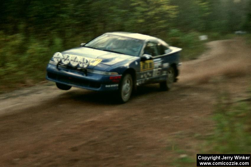 Steve Gingras / Bill Westrick hit the culvert near the end of Menge Creek II at speed in their Eagle Talon.