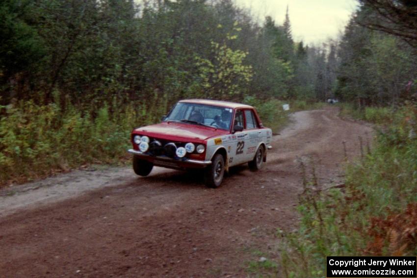 Pete Lahm / Jimmy Brandt at speed on Menge Creek II in their Datsun 510.