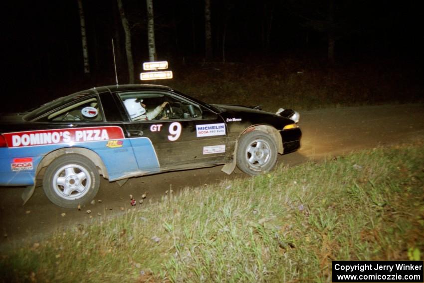 Cal Landau / Eric Marcus set up for a 90-right in their Mitsubishi Eclipse GSX.