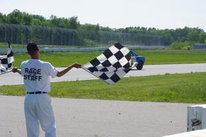 Shake and Bake Toyota MR-2 takes the checkered flag