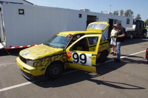 Team Short Bus VW Golf GL after the race