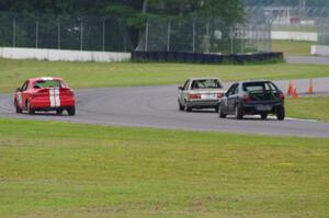 North Loop Motorsports 2 BMW 325, Mayhem Racing Honda Civic and Three Sheets Ford Escort ZX2