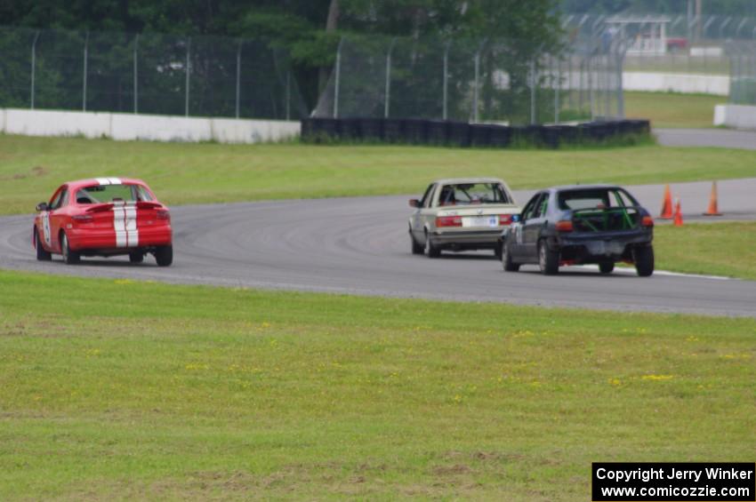 North Loop Motorsports 2 BMW 325, Mayhem Racing Honda Civic and Three Sheets Ford Escort ZX2