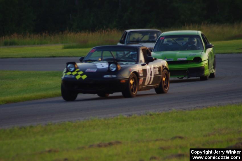 Team Party Cat Mazda Miata, Fast & Furious Dodge Neon and North Loop Motorsports 2 BMW 325