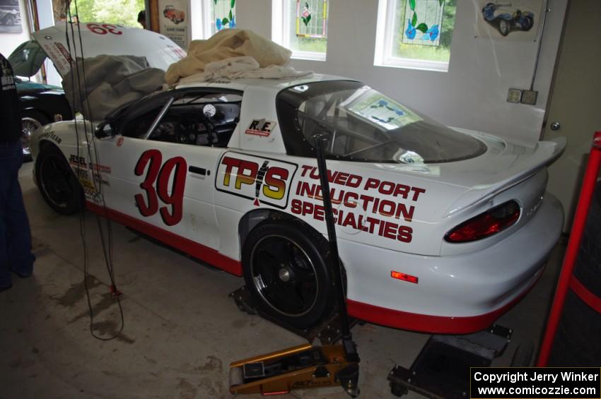 Myron Cottrell's World Challenge Chevy Camaro at the shop