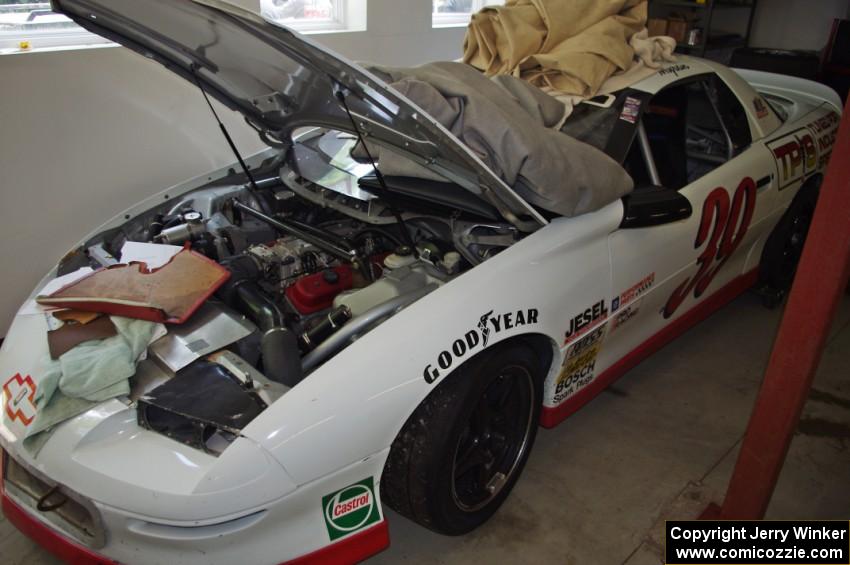 Myron Cottrell's World Challenge Chevy Camaro at the shop