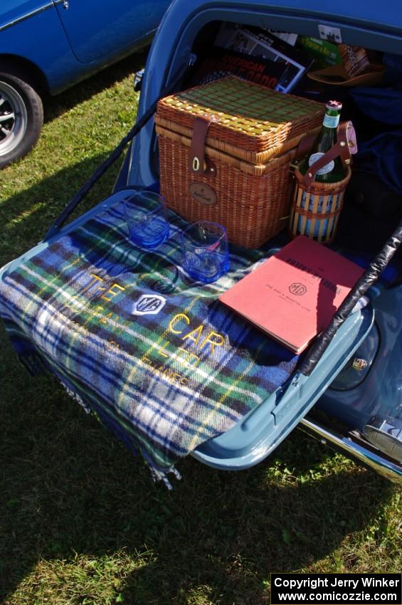 Ready for a picnic out of the back of an MG