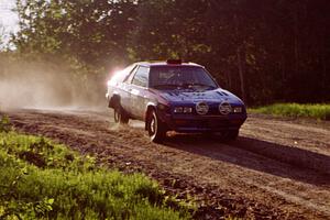 Mark Utecht / Paul Schwerin take the crest at the crossroads at speed in their Dodge Charger.