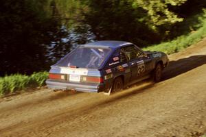 Brian Scott / David Watts at speed just after the crossroads in their Dodge Shelby Charger.