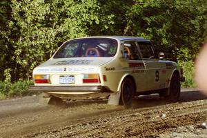 The Mike Winker / Doug Dill SAAB 99 just after the crossroads spectator location.