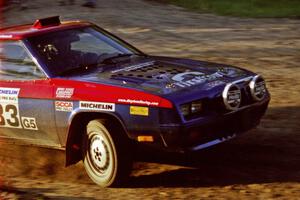 Mark Utecht / Paul Schwerin head through an uphill sweeper at the crossroads in their Dodge Charger.