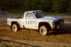 Ken Stewart / Doc Shrader head through an uphill sweeper at the crossroads in their Chevy S-10.