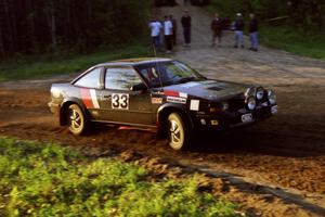 Lynn Dillon / Mark Rinkel head uphill at the crossroads spectator point in their Pontiac Sunbird.