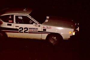 Jeremy Butts / Peter Jacobs at speed in their Plymouth Arrow at the crossroads.