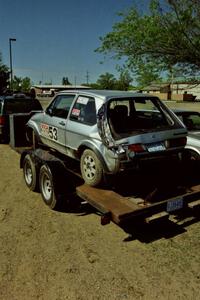 The Brett Corneliusen / Brenda Lewis VW GTI was an early DNF.