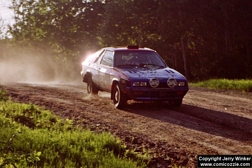 Mark Utecht / Paul Schwerin take the crest at the crossroads at speed in their Dodge Charger.